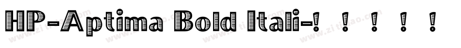 HP-Aptima Bold Itali字体转换